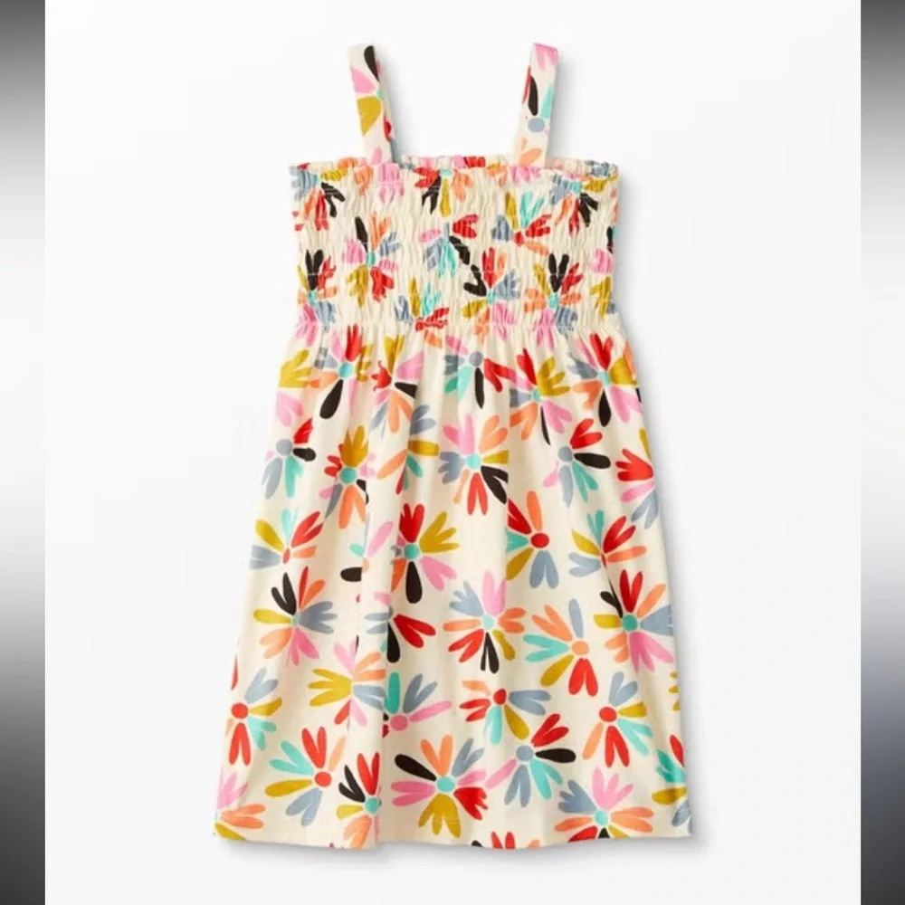 Hanna Andersson Girls Floral Smocked Sundress 140 Size 10